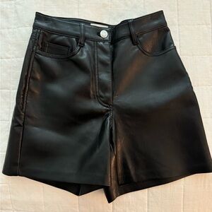Aritzia Wilfred Melina Vegan Leather Shorts